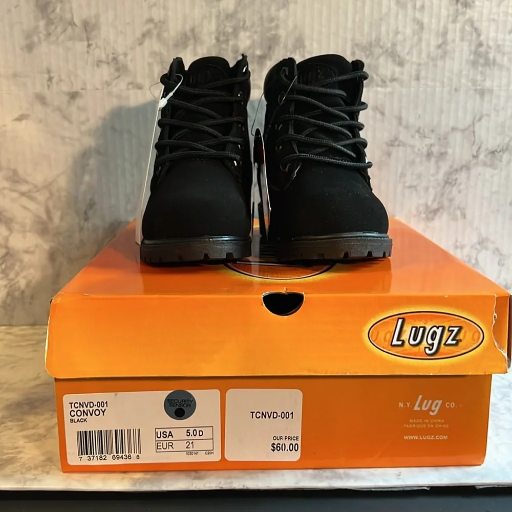 Girls Lugz Toddler Size 5 Black Convoy Booties NWT‎